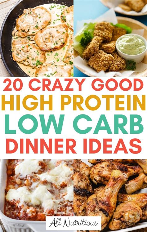 20 High Protein Low Carb Dinner Ideas - All Nutritious