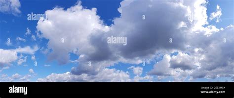 Sky panorama with clouds as background Stock Photo - Alamy