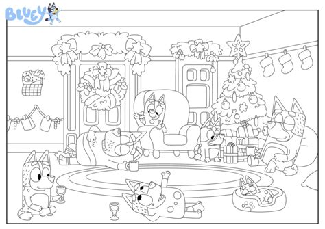 Verandah Santa colouring sheets - Bluey Official Website | Christmas coloring sheets, Christmas ...