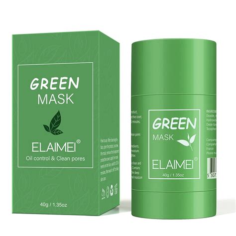 ELAIMEI Green Tea Mask Stick for Face Blackhead Remover, Green Tea ...