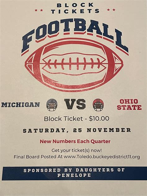 2023 Michigan vs. Ohio State Tickets - Holy Trinity Greek Orthodox ...