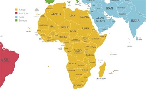 Mapa De Asia Y Africa Con Sus Paises - Debora Milke