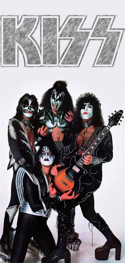 KISS Band with Guitars - Phone Wallpaper