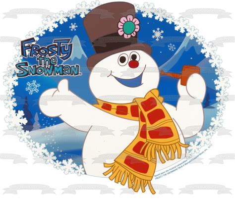 Frosty the Snowman Snowflakes and a Magic Hat Christmas Edible Cake To – A Birthday Place