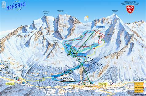 Saas Grund Trail map - Freeride