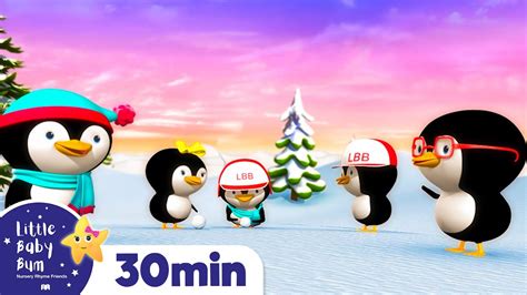 Five Little Penguins | Nursery Rhymes and Kids Songs | Little Baby Bum - YouTube