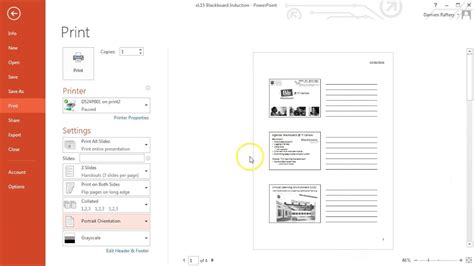 How to Print PowerPoint Slides in Handout form - YouTube