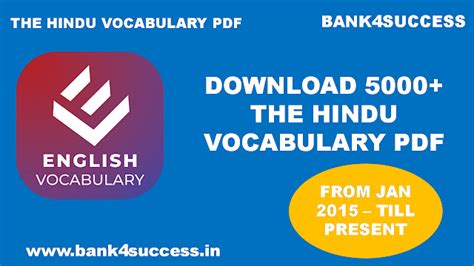 Free Download 5000+ Vocabulary from The Hindu PDF