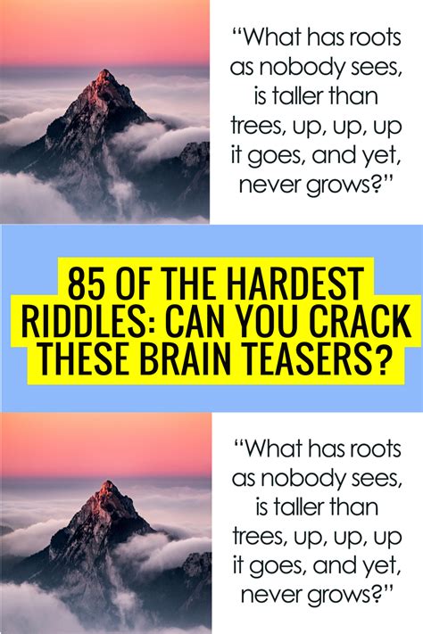 85 of the hardest riddles can you crack these brain teasers – Artofit