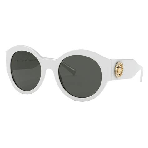 Versace - Sunglasses Round Medusa Crystal - White - Sunglasses ...