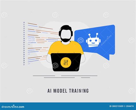 AI Model Training Concept. Train Generative AI Using Big Data. AI ML Model Training in Machine ...