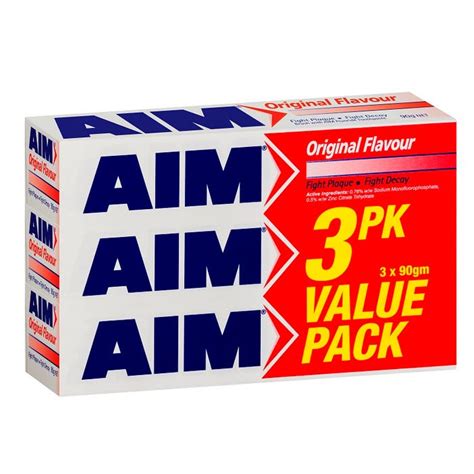 Aim Toothpaste Original Flavour 90g X 3 - Buy Online in Australia ...