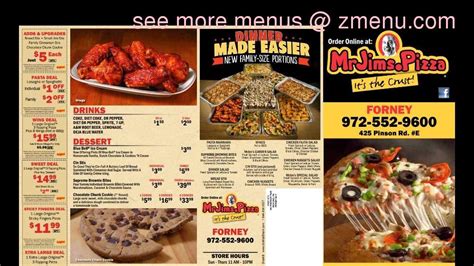 Online Menu of MrJims.Pizza of Forney Restaurant, Forney, Texas, 75126 ...