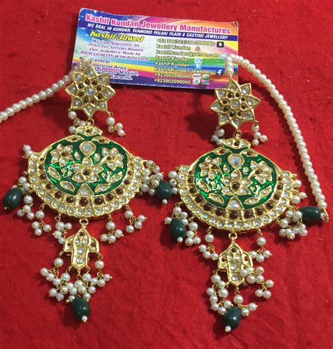 Kundan Meena Earrings