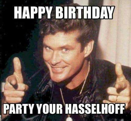 David Hasselhoff Birthday Meme | Birthday Party