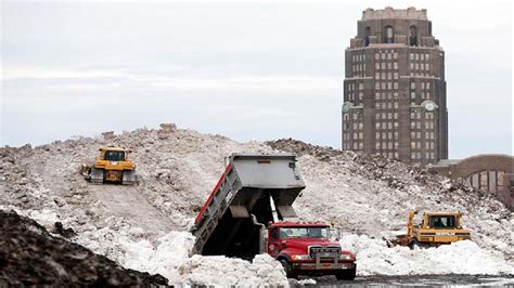 Buffalo, NY Still Has a 10-Foot Tall Pile of Snow from their 7-Foot November Snowfall - SnowBrains