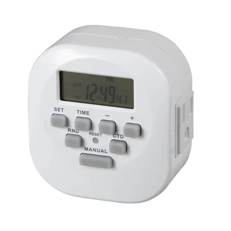 Utilitech Digital Timer with 2 Grounded Outlets and Countdown Feature ...