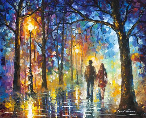 afremov, original, oil, painting, palette knife, impressionist ...