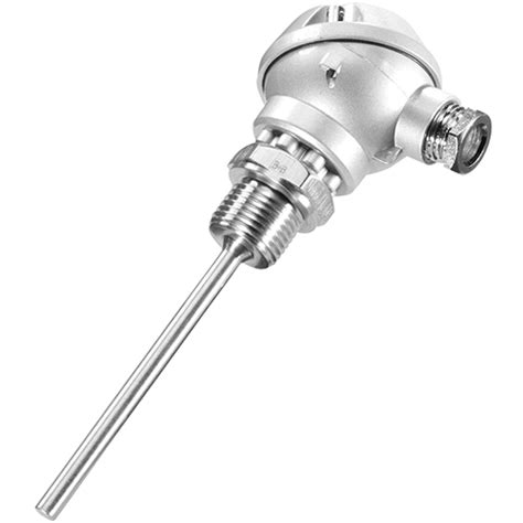 Temperature probe with connection head MA, Pt100/B/2, nominal length 100 mm