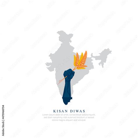 KISAN DIWAS- VECTOR ILLUSTRATION OF KISAN DIWAS Stock Vector | Adobe Stock