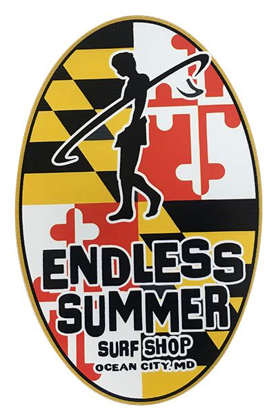 Endless Summer Surf Shop MD Sticker | Surf Supplies Ocean City MD