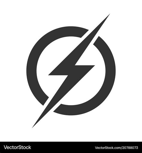 Power lightning logo icon Royalty Free Vector Image