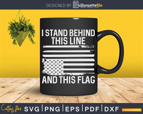 Corrections Officer Flag Patriotic Thin Grey Line Svg T-shirt Design | Silhouettefile