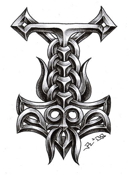 Browsing Tattoo Design on deviantART | Thor hammer tattoo, Viking tattoos, Hammer tattoo