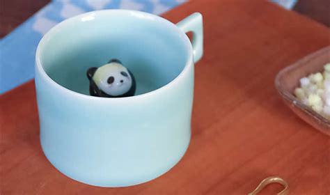 Cute Panda Figurine Ceramic Coffee Cup - FeelGift