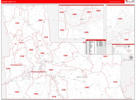 Broome County Zip Code Map