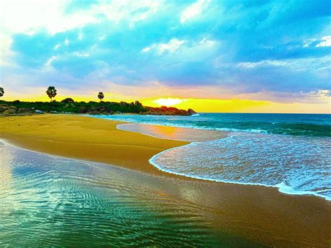 Sri Lanka, Nature, Beach, Waves, Sea, Rock, Sunrise, Photography, Arugambay Wallpapers HD ...