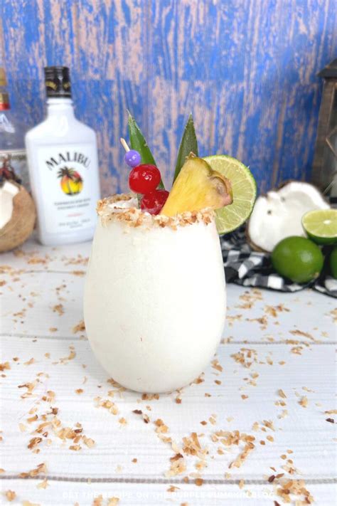 Best Malibu Rum Pina Colada Recipe: Frozen Coconut Cocktail