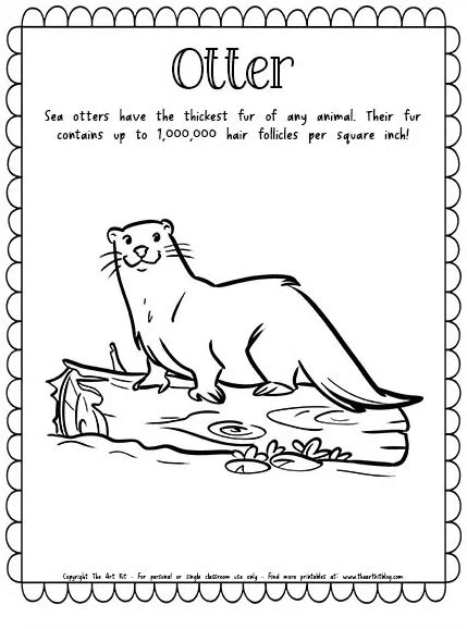 Otter Coloring Page | Free Homeschool Deals