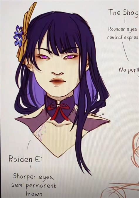 ei / raiden shogun / electro archon from the game genshin impact art by kelelis on tiktok https ...