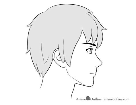 How to Draw Anime Male Facial Expressions Side View - AnimeOutline | Side face drawing, Anime ...