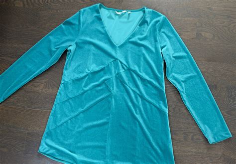 Soft Surroundings Isolde Turquoise Velvet Long Sleev… - Gem