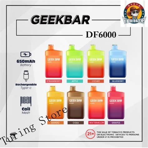 Geek bar DF6000 Geekbar Rechargeable disposable type c or FLAVA 7001 | Lazada PH