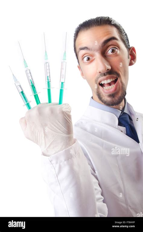 Crazy doctor in funny medical concept Stock Photo - Alamy