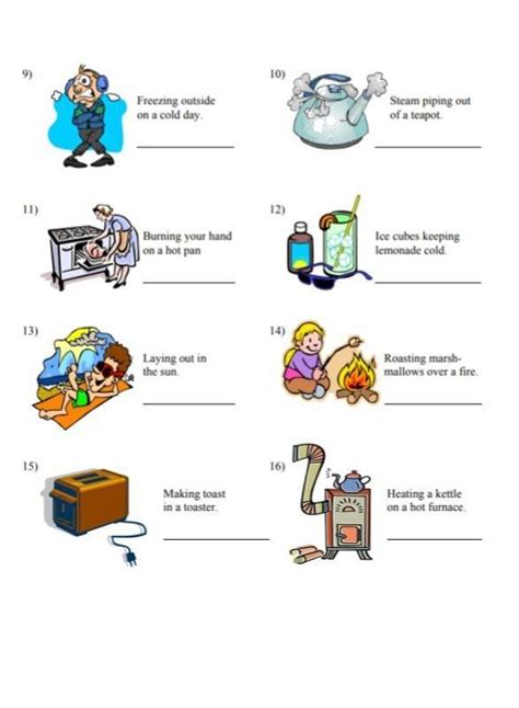 Heat Transfer Worksheet Convection Conduction and Radiation worksheets ...