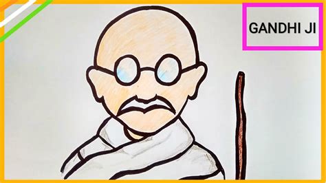 How To Draw Gandhi Ji Easy