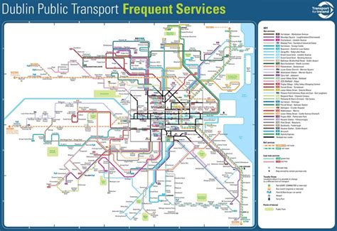 Dublin transport map - Ontheworldmap.com