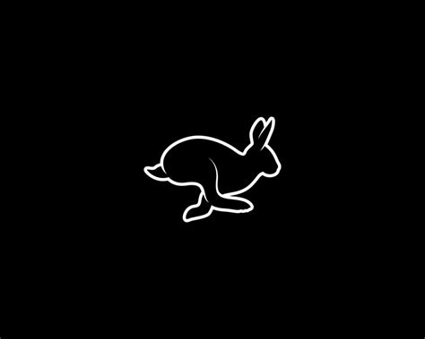 Rabbit Outline Vector Silhouette 21069582 Vector Art at Vecteezy