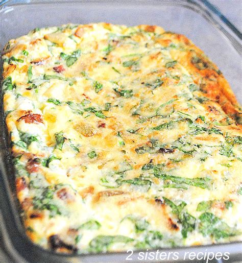 Spinach and Egg Breakfast Casserole - 2 Sisters Recipes by Anna and Liz