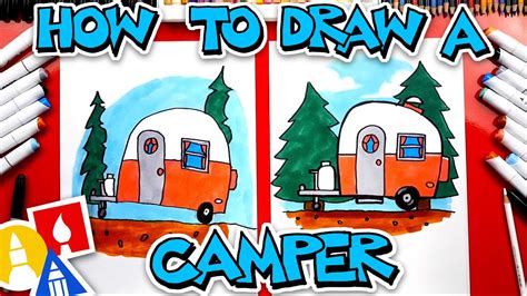 How To Draw An RV Camper - YouTube
