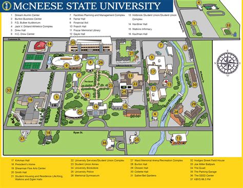 McNeese State University Campus Map | McNeese State University