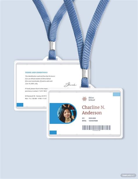 Elementary School ID Card Template [Free JPG] - Illustrator, Word, Apple Pages, PSD, Publisher ...