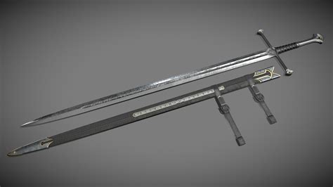 LoTR: Anduril Sword and Scabbard High-Mesh - 3D model by Amonlith [6c063fd] - Sketchfab