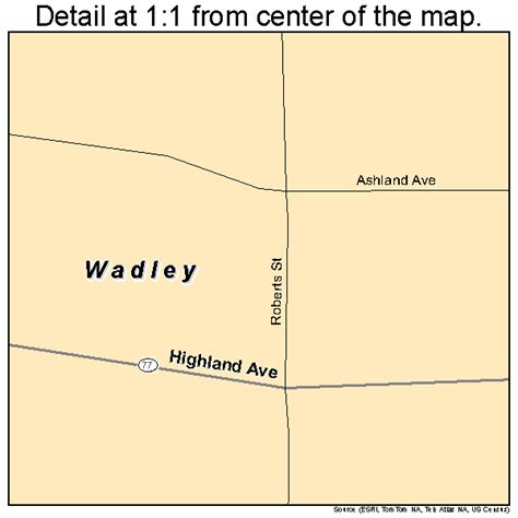 Wadley Alabama Street Map 0179344