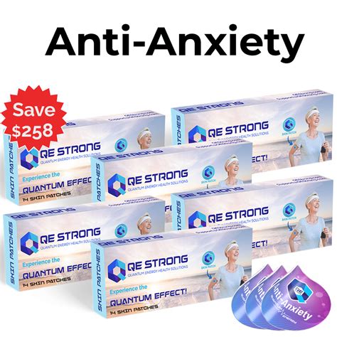 QE Anti Anxiety Skin Patches 6 Boxes | QE Strong