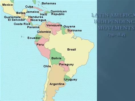 PPT - Latin American Independence Movements 1791-1845 PowerPoint ...